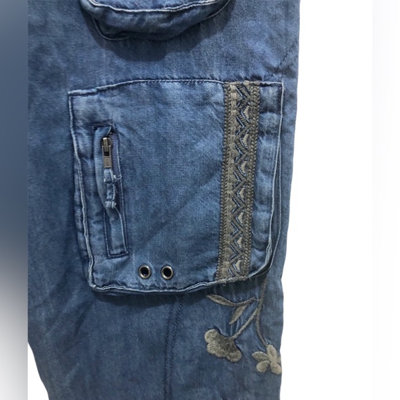 Johnny Was Biya Adventura Cargo Pants Embroidered Soft Medium - Picture 6 of 11